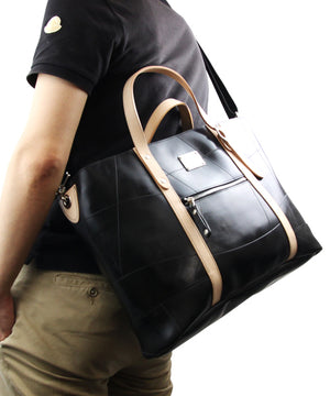 SEAL Work Tote for Men PS036 BEIGE Over The Shoulder View