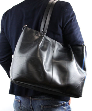SEAL Japan Made Carry-All Tote PS059 BLACK Over the Shoulder View