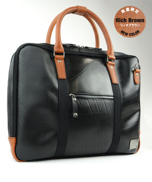 SEAL Briefcase for Men PS064 RICH BROWN Side View