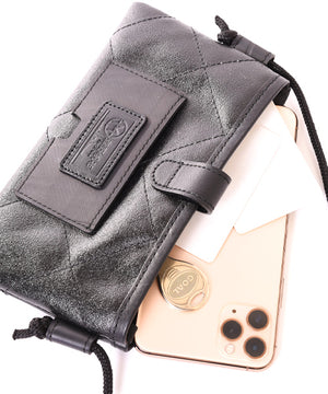 SEAL x Morino canvas collaboration/quilted mobile pouch (MS-034)
