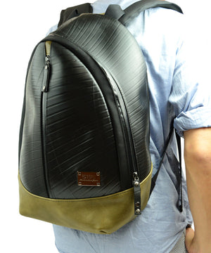 SEAL Best Men's Backpack for Work PS094 MOSS GREEN Over the Back View