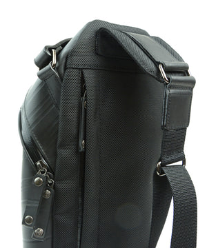 SEAL Men's Sling Backpack PS084 BLACK Shoulder Strap Close Up