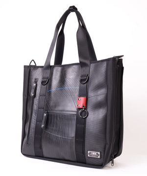 SEAL Recycled Tire Tube Men's Tote Bag PS151 BLACK Side View