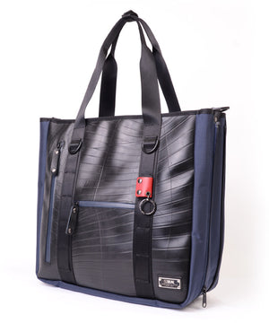SEAL Recycled Tire Tube Men's Tote Bag PS151 NAVY Side View