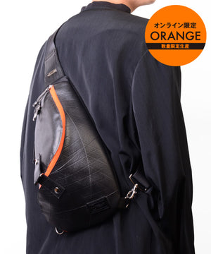SEAL Morino Canvas Bum Bag MS0250 ORANGE Limited Edition Over the Shoulder Back View